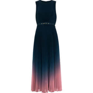 Phase Eight Simara Ombre Chiffon Midi Pleat Dress